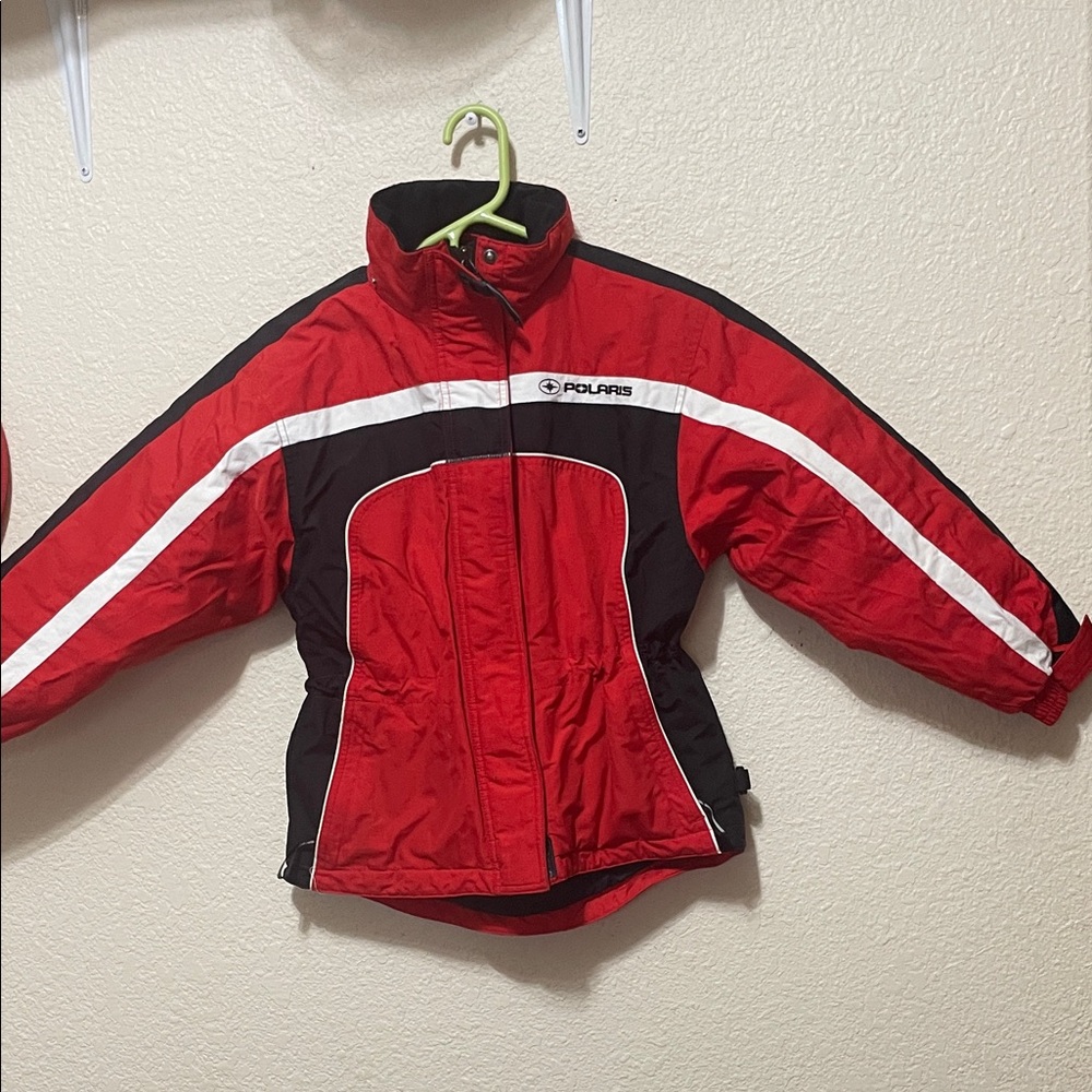 Polaris Child's Red And Black Winter Coat. Good Condition. Size S (6-8).